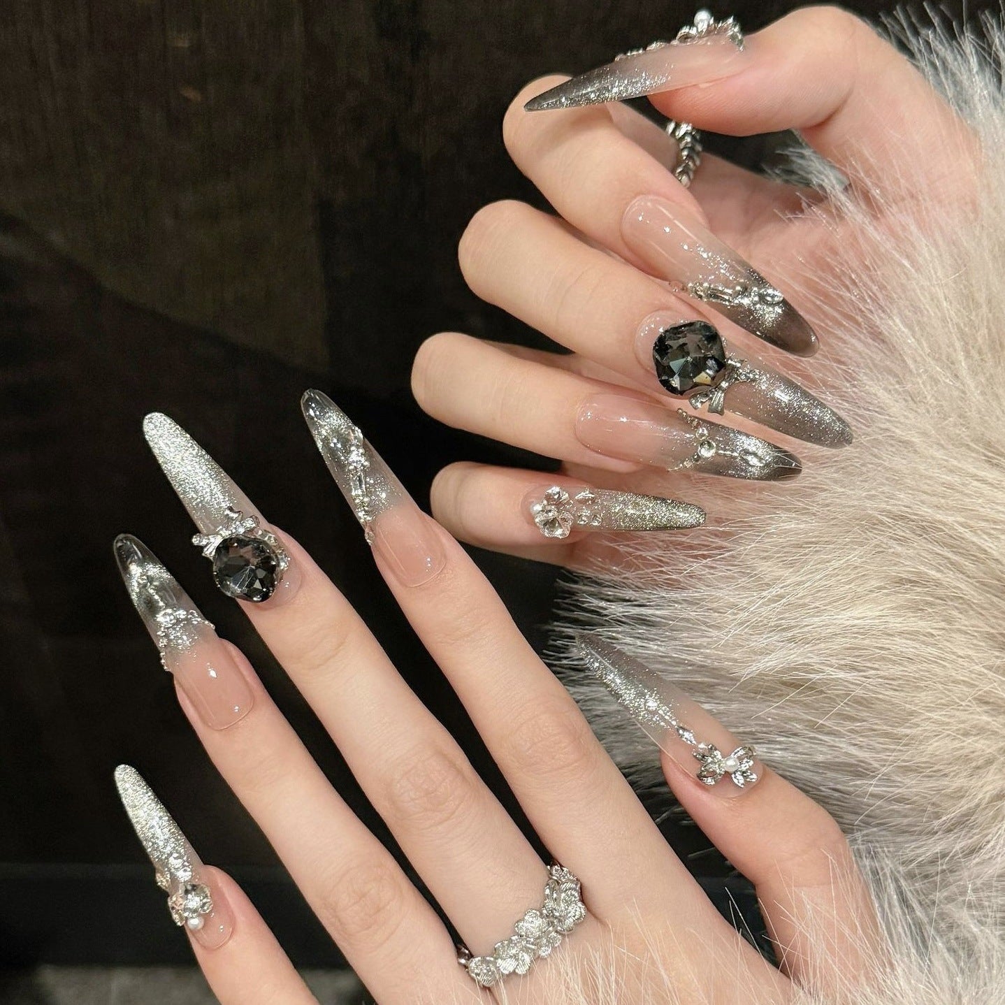 Autumn And Winter Gradient Cat Eye New White High-grade Wear Armor