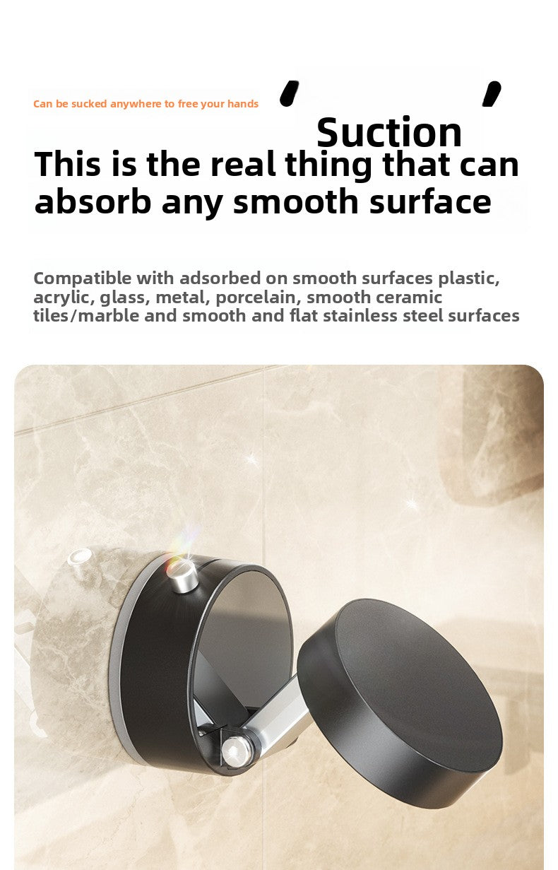 Car-mounted multifunctional vacuum suction cup holder, foldable and telescopic, lazy kitchen vacuum double-sided magnetic phone holder